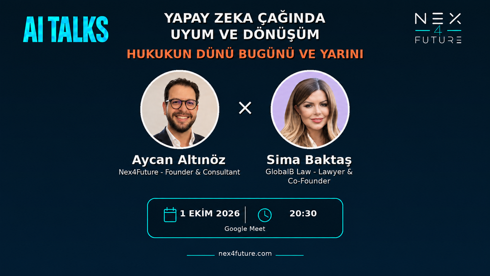 AI Talks: Yapay Zeka Çağında Uyum ve Dönüşüm — Hukukun Dünü Bugünü ve Yarını, 1 Ekim 2026